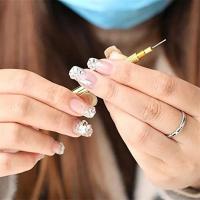 1pc Herramienta De Arte De Uñas Profesional Acero Inoxidable Dorado Con Agujero Para Crear Puntos En Metal Y Hacer Piercings - details 5
