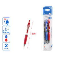 STELAM Paquete de 2 bolígrafos tinta gel de  0.7 mm en color azul - Escritura suave, retráctil , ideales para escuela, oficina y hogar - details 1