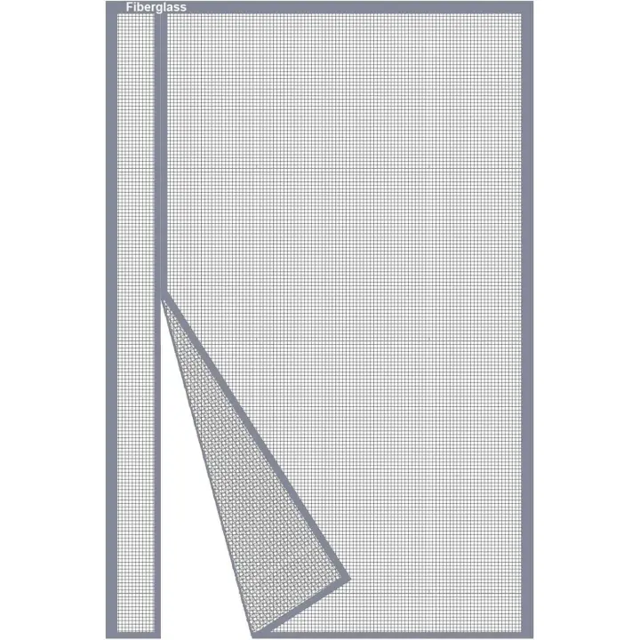Mosquitera Puerta Magnetica 240x240cm, Apertura Lateral Cortina Magnética Puerta Exterior Corredera para Puerta Balcon, Mosquitera con Imanes de Malla de Fibra de Vidrio Transpirables, Gris - 1