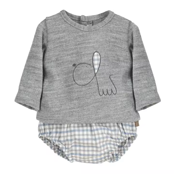 Conjunto pololo perrito CLM para bebé niño-Calamaro Baby 17665 - 1