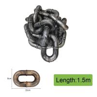 Correa De Perro De Cadena Gruesa Y Dorada Divertida Para Exteriores Correa Básica De Plástico Para Todos Los Estadios Del Perro - details 0