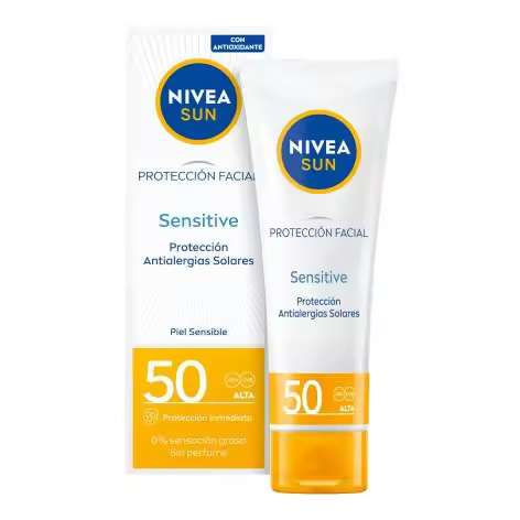 NIVEA SUN PROTECCION FACIAL SENSITIVE SPF 50 SIN PERFUME 50 ML - 1