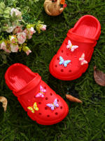 Clogs Transpirables Casuales Para Niñas Con Encantos De Dibujos Animados Slip-on Zapatillas De Playa Antideslizantes Para Jardín Zapatos De EVA Para Todas Las Estaciones - details 11