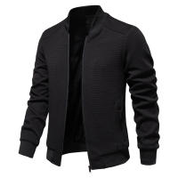 2024 Modelo de primavera y otoño Cuello alto Nueva chaqueta de color sólido para hombres Chaqueta casual Moda Ropa de hombre delgada - details 15