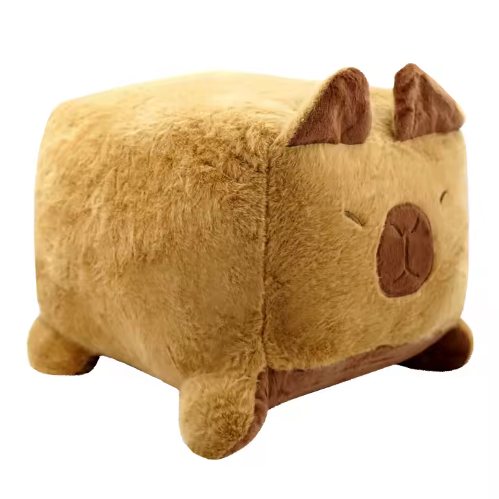 Easyspeed Peluche Capibara, Forma Cojín Cuadrado 45x45 CM Peluche Capybara para Niños y Niñas Carpincho Kapibara Ideal Regalo - 1