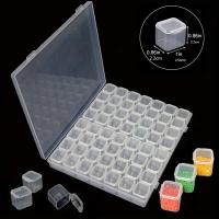 Set De Caja De Almacenamiento Transparente De Plástico Para Pintura Diamante 28/56 Cuadrícula Organizador De Perlas Herramientas De Pintura Diamante - details 3