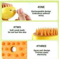 Cepillo De Vapor Para Gatos Y Perros Recargable Cepillo De Pelaje Para Desenredar Y Eliminar Pelos Cepillo De Mascotas Material Plástico - details 4