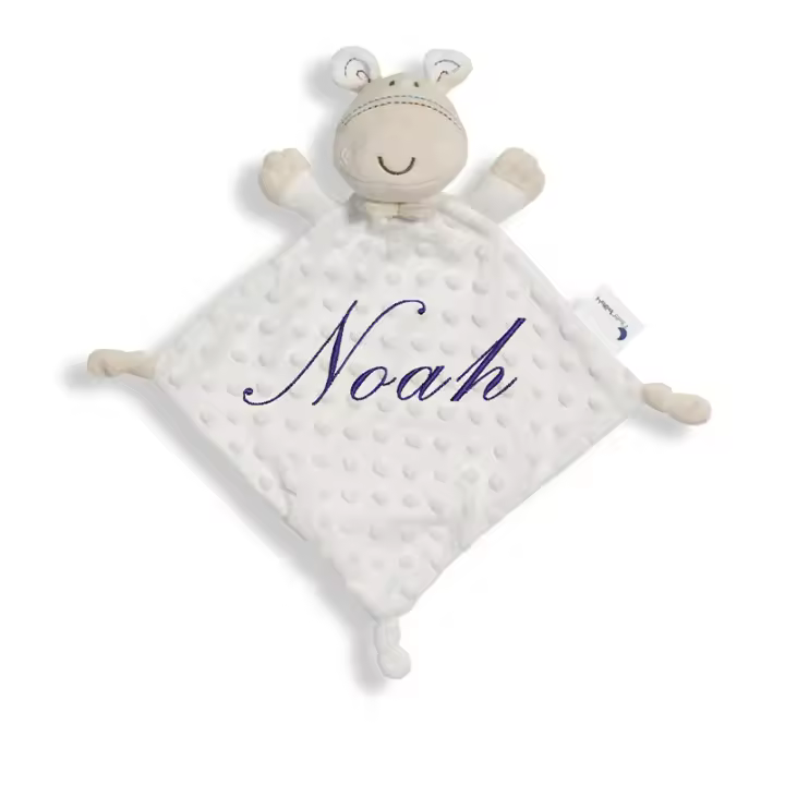 Personalizameatugusto Dou dou en forma de  jirafa topito  con nombre bordado del bebe - 1