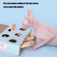 Juguete Interactivo Para Gatos Caixa Juego De Laberinto Educativo Con Ratoncillos Divertido Y Desafiante Con Rascador 3 En 1 - details 2