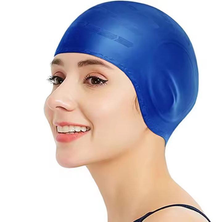 Gorro De Natación Impermeable De Silicona Con Alta Elasticidad Y Protección De Orejas Para Mujeres Gorro De Buceo Grande Para Comodidad Y Durabilidad Mejorada - 1