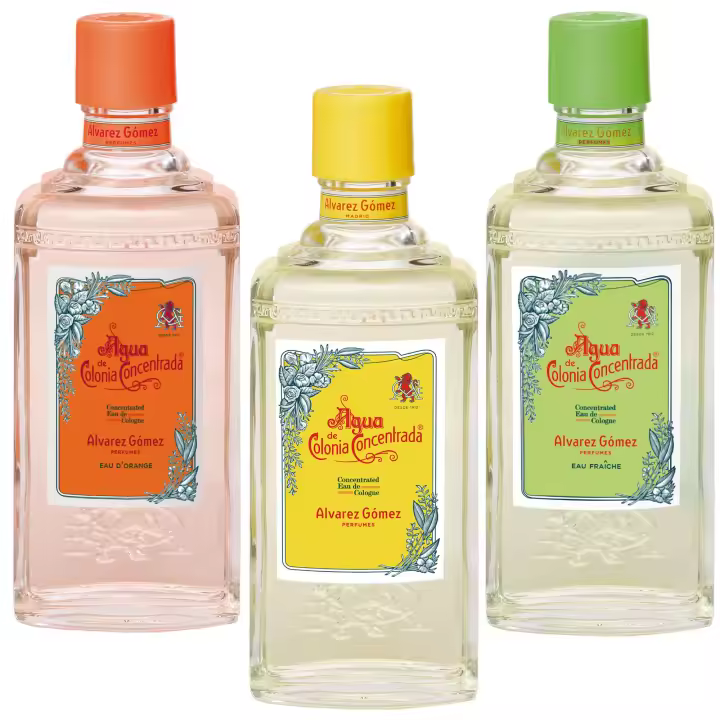 Álvarez Gómez Set de 3 Aguas de Colonias (Concentrada + D'Orange + Fraîche) Spray de 300ml - Fragancias Emblemáticas Españolas - Aroma Fresco y Duradero - 1