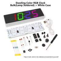 Kit De Bricolaje Para Reloj Digital Colorido DIY Con LED RGB Práctica De Soldadura Y Producción De Piezas Sueltas - details 8
