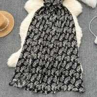 Vestido Bohemio De Verano Para Mujer Estampado Floral Vintage V-Neck A-Line Midi Con Abertura Elegante Ropa Casual Female - details 13