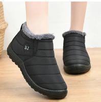 Botas De Invierno Impermeables Para Hombres Nuevas 2025 Plush Negro Botas De Nieve De Tobillo Calientes Para Parejas Con Pluma Y Suela De TPU - details 13