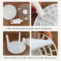 Soporte Giratorio De Pincel 360° - Organizador Blanco Elegante Para Pinceles De Arte Accesorio Espacioso Para Escritorio Con Terminación Glaseada - details 2