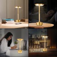 Lámpara De Escritorio Recargable LED Con Sensor De Toque Luz Nocturna USB Para Lectura Decorativa Para Habitación Hotel Restaurante Bar Moderno Metal - details 2