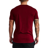 Camiseta De Hombre Estampada De Murciélago Clásica Verano Moda Algodón Ajustada V-Neck Manga Corta Transpirable Deportiva Casual - details 10