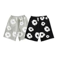 Summer Men Shorts Flower Print Drawstring Elastic Waist Loose Pockets Pleated Vacation Beach Sport Casual Homewear Short Pants - details 2