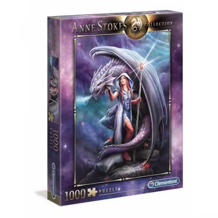 Puzle 1000 piezas Anne Stokes Dragon Mage de Clementoni - 1