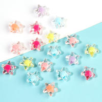 50pcs Estrellas De Cinco Puntos De Acrílico 12mm Colores Mixtos Transparentes Y Frotescidos Bolas Sueltas Para Fabricación De Joyas Accesorios Para Pulseras DIY - details 4