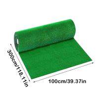 Tela De Hierba Artificial 9.85FT Apariencia Natural Alfombra Sintética Verde Para Interior Exterior Jardín Terraza Juego De Niños - details 1