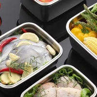 Caja De Alimentos Airtight De Acero Inoxidable 304 Caja De Almuerzo Bento Con Tapa Caja De Guardaño Para Picnic Y Camping - details 13