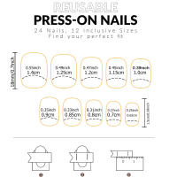 ARTAUG Set De 24 Uñas Postizas Cortas Cuadradas Rojas Sólidas Cubiertas Para Verano Uñas Postizas De Verano Elegantes - details 15