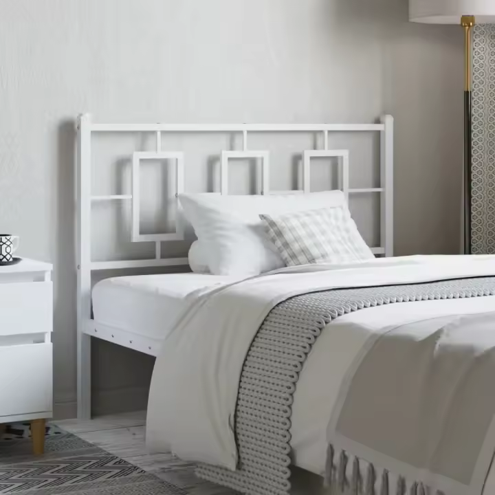 vidaXL Cabecero de metal blanco 107 cm - 1