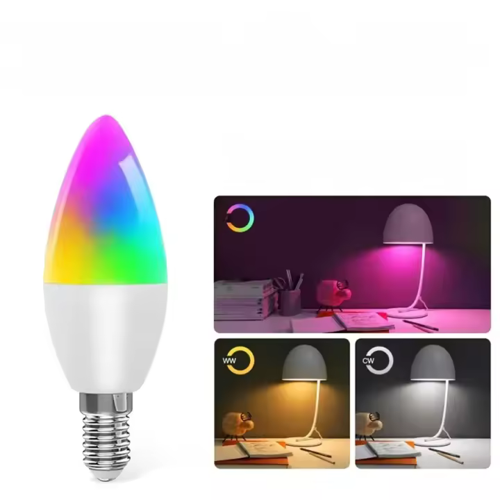 Bulbo LED Inteligente WiFi Cozylife E14 RGB 5/7/9W Luz De Vela Control Remoto APP Alexa Google Assistant Iluminación Interior - 1