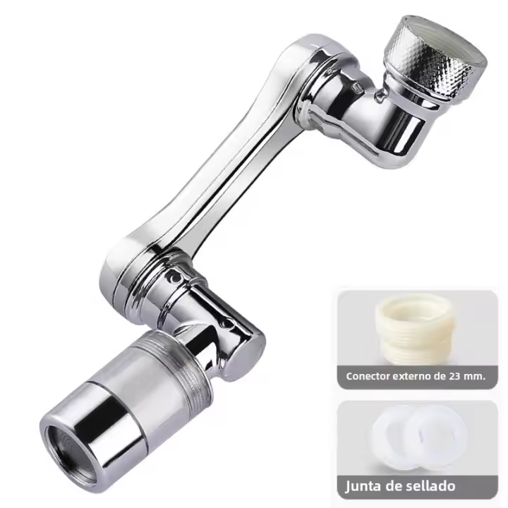Extensor De Grifo Universal Rotativo 1080° Filtro Removible Accesorios De Cocina Y Baño Anti Salpicaduras Modo 1 - 1