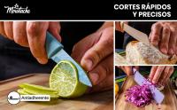 LA MOUSTACHE Juego de Cuchillos de Cocina Profesionales con Pelador y Tijeras, 6 Piezas Multicolor - details 2