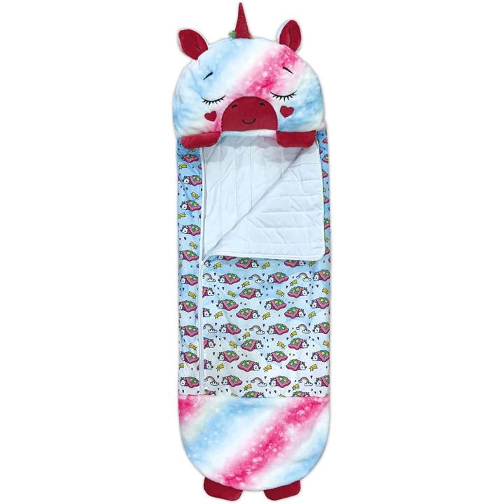 Saco de dormir para niños, almohada de peluche Convertible 2 en 1, saco de dormir de dibujos animados para regalo de cumpleaños suave y cálido para bebés, niños y niñas, amigos de ensueño