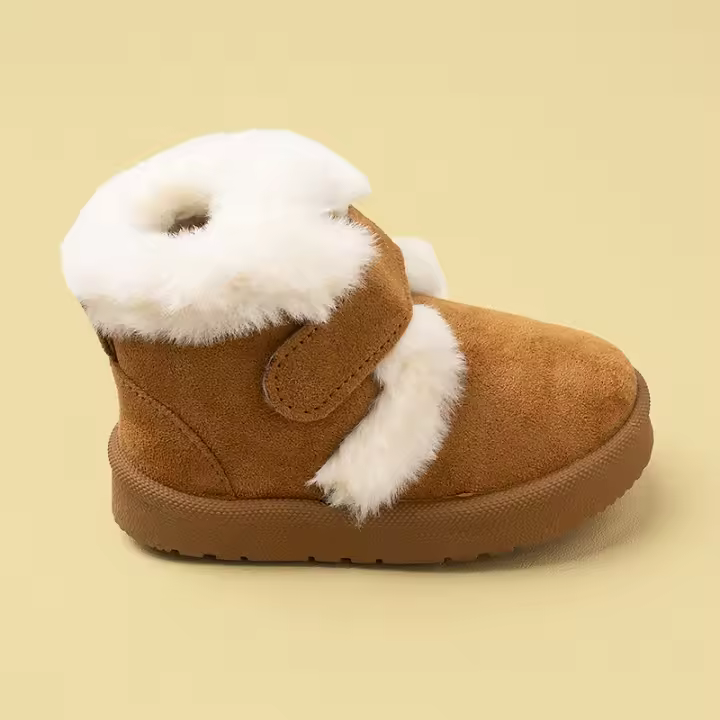 Botas De Princesa Retro Para Niñas Lástima Casual Con Suela TPR Zapatos De Peluche Antideslizantes Invierno Edad 4-6 Años - 1