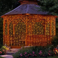 Luces De Cadena LED Para Cortinas Exterior Solar Jardín Pavilion Ventana Decoración De Fiesta De Boda De Navidad De Ramadán Luz Colgante De Vacaciones - details 6