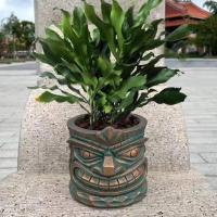 Vaso De Resina Decorativo Con Boca Grande Estilo Totem Divertido Origen China Ornamento De Flor Para Jardín Y Patio - details 4