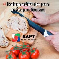 SAPT Set de 5 Cuchillos y Pelador – Acero Inoxidable – Mangos Ergonómicos – Diseño Negro Elegante – Incluye Hacha de Cocina, Cuchillo de Chef, Pan, Rebanador y Pelador Cerámico – Ideal para Cocina Profesional y Hogar - details 2