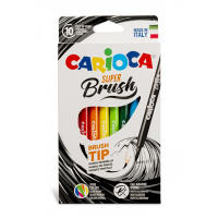 Carioca Super Brush Pack de 10 Rotuladores - Punta Pincel Suave y Flexible - Tinta Lavable - Colores Super Brillantes - Perfecto para Caligrafia y Lettering - Color Varios - details 0