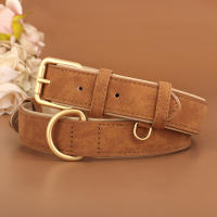 Collar De Cuero Genuino Para Perros Duradero Y Ajustable Con Colgante Suave Para Pequeños Medianos Y Grandes Razas Incluye Pitbull Pug - details 10