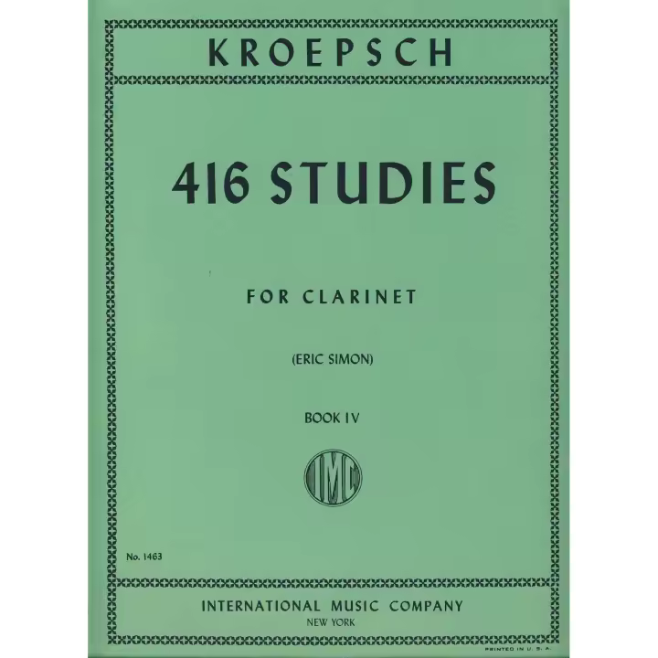 KROEPSCH F.-Estudios (416) Progresivos Vol.4: 26 Estudios de Virtuosidad para Clarinete (Simon) - 1