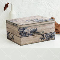 Caja de almacenamiento de impresión digital a prueba de humedad con impresión retro y patrón de bambú, adecuada para sala de estar, dormitorio, amplia gama de aplicaciones, 50 x 40 x 30 cm - details 5