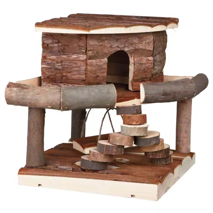 Trixie Casa Natural Living para Mascotas con Columpio y Escaleras - 1