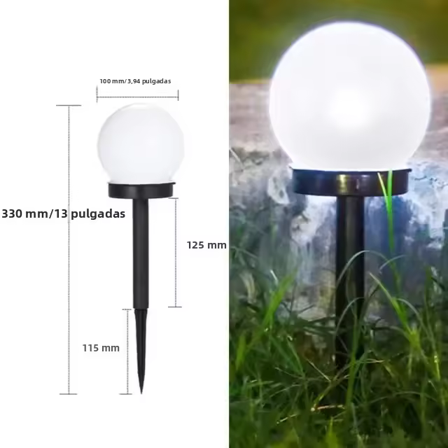 Lámpara Solar LED Impermeable Para Jardín Decorativa Con Panel Solar Bola De Luz Para Iluminación Exterior De Calle Y Yard - 1