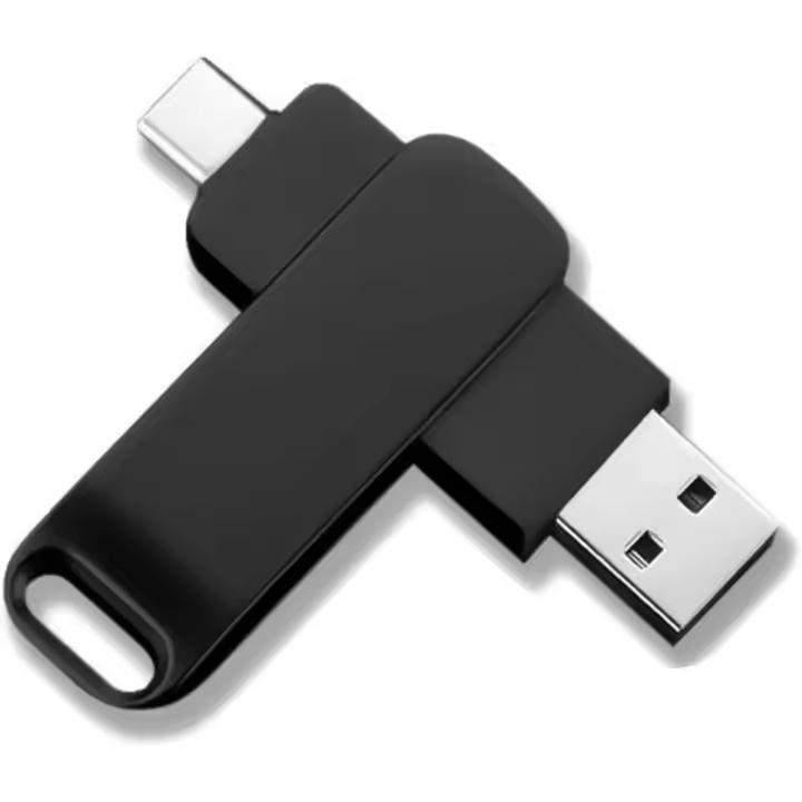 Pendrive USB Memoria USB 128GB,Pen Drive Pendrive USB C Ultra Flair Flash Drive Pen Drive 128G Cuerpo Metálico,Pendrive Tipo C Memoria 2 en 1 para PC/Laptop/Computadora,Teléfono Móvil con USB-C - 1