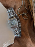 Reloj De Mujer De Dial Cuadrado Dorado Impermeable Con Incrustaciones De Diamante Estilo Elegante Y Sencillo Reloj Para Mujeres - details 3