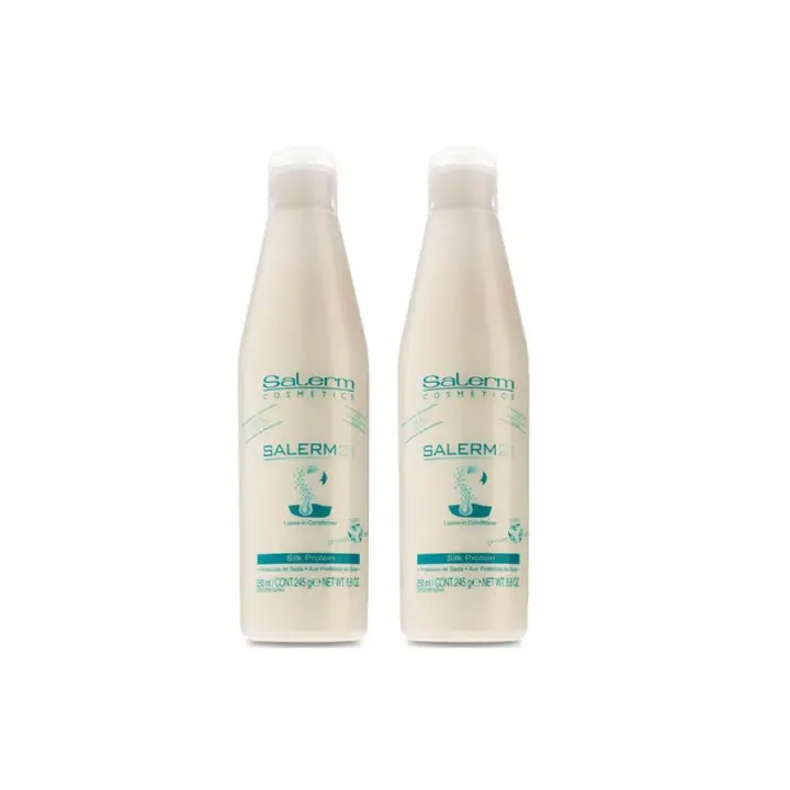 Salerm Cosmetics Acondicionador Sin Enjuagar Proteína de Seda Hidratación Profunda PACK 2 uds. - 1