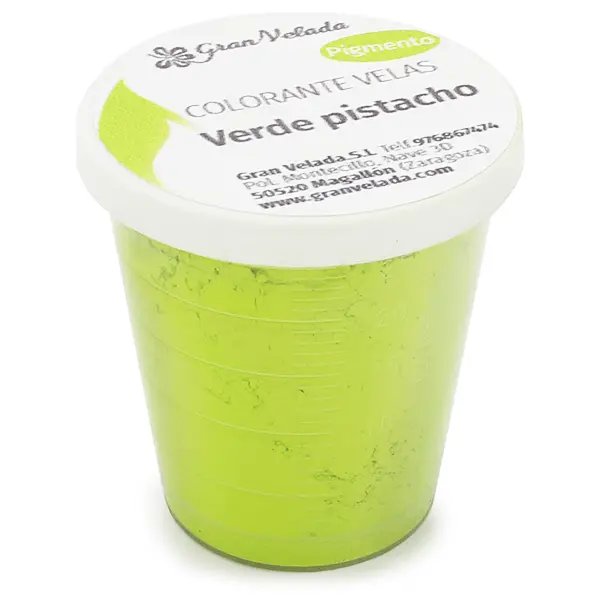 Colorante en Polvo Verde Pistacho para Velas | Pigmento , No Migra ni Obstruye la Mecha | Ideal para Colores Vivos y Duraderos | Uso Profesional - 1