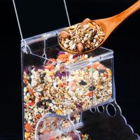 Dispensador De Alimentos Para Conejos Y Hamsters En Plástico Transparente Alimentador Automático Para Mascotas Pequeñas Tazón De Alimentos Contenedor - details 13