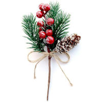 Decoración De Navidad Artificial Cones Ramas Y Bayas De Madera Para Artesanía Y Wreaths Decoración De Habitación Para El Hogar - details 3