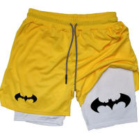 Shorts De Correr Para Hombre 2024 Shorts De Gimnasio De Dos Niveles Para Entrenamiento Rápido Y Secado Tratamiento De Sportwear Y2K - details 3