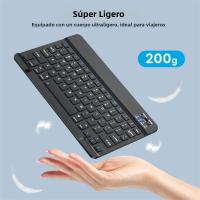 Teclado Bluetooth Inalámbrico Con Ratón Para IOS Android Windows Tablet iPad Air Mini pro Español Coreano Portugués Ruso Incluye Batería - details 13